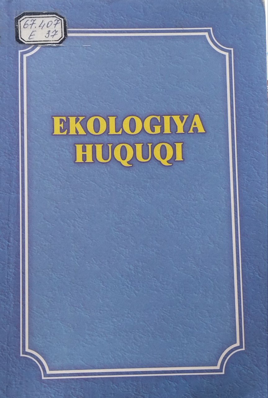 EKOLOGIYA HUQUQI