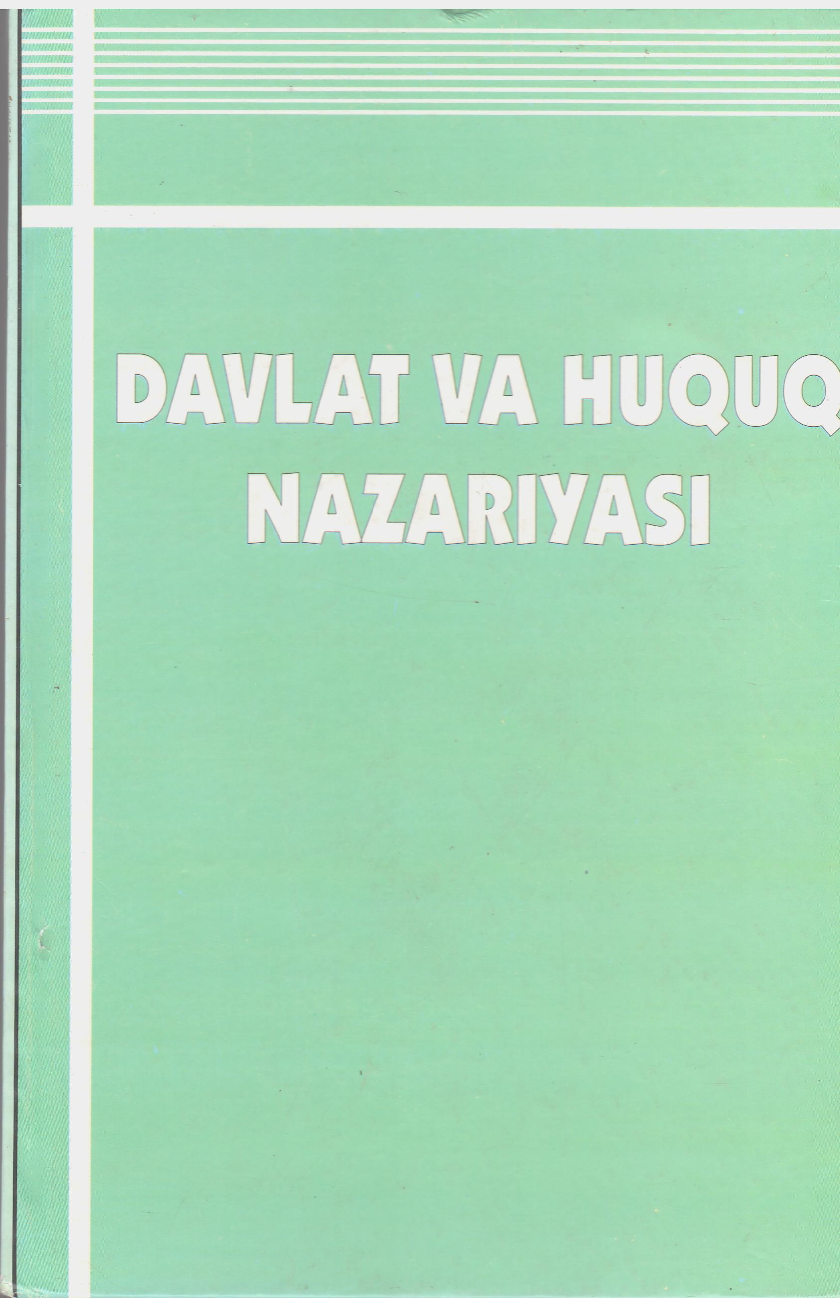 Davlat va huquq nazariyasi