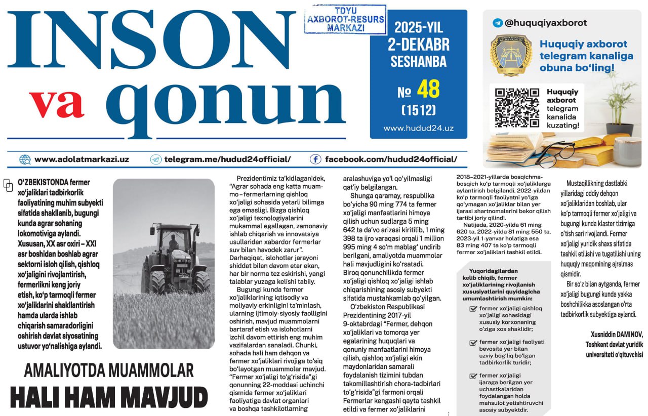 AMALIYOTDA MUAMMOLAR HALI HAM MAVJUD